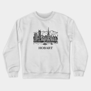 hobart line art illustration Crewneck Sweatshirt